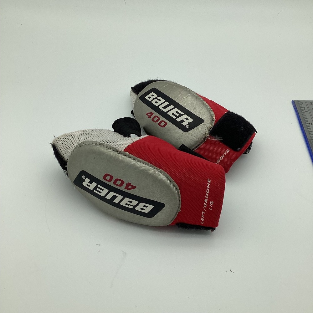 Bauer Youth L Red EP400 Elbow Pads Hockey Gear Protective Skating Guard Junior